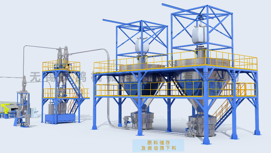 灵鸽科技锂电材料智能输送系统设备3d工业动画—上海虎置3d动画