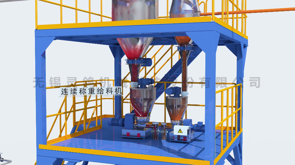 灵鸽科技锂电材料连续匀浆工艺工业设备动画 3d工业动画—上海虎置工业动画