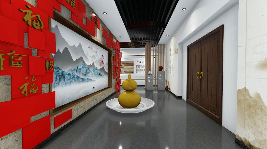 江西福文化展厅三维室内动画 室内漫游动画—上海虎置3d动画