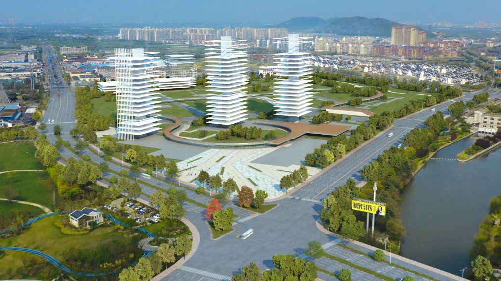 锡山经济开发区园区建筑规划三维动画—上海虎置3d动画制作