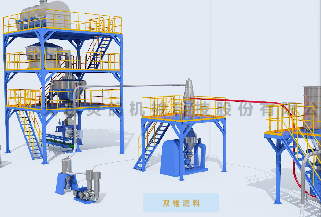 灵鸽科技锂电材料智能输送系统动画—上海虎置3d系统动画制作